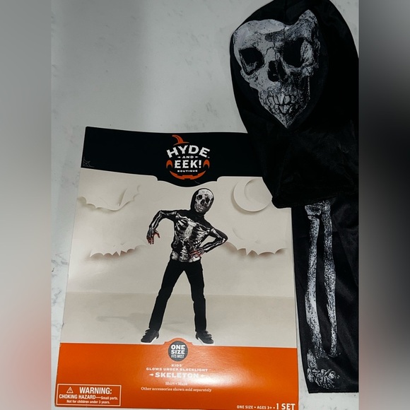 HALLOWEEN 💀Kids Skeleton Zombie Costume - Black & White - Picture 1 of 10